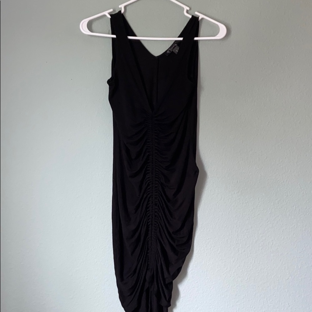 Black scrunch dress